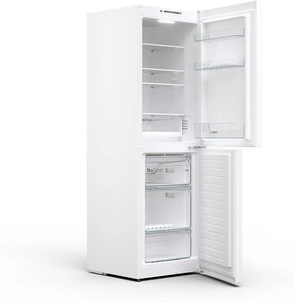 Series 2 Free standing fridge freezer with freezer at bottom 186 x 60 cm White 1